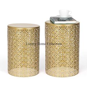 Aluminio chapado en oro de alta graduación fundido último diseñador único muebles al por mayor mesa de centro para el hogar y hoteles de la India - Product Image 1