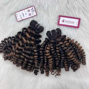 Precio de Fábrica Extensiones de Cabello Virgen Vietnamita Remy de Lujo de 24 Pulgadas, Liso, Doble Trama, Color Balayage, Tejido a Máquina de Alta Calidad - Product Image 4
