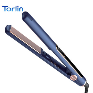 เครื่องหนีบผมไทเทเนียม Torlin Electric LCD Digital (160-260) เทคโนโลยี PTC 100W ป้องกันความร้อนสูงเกิน ร้อนเร็ว สีเทา สำหรับใช้ในบ้านและโรงแรม - Product Image 1