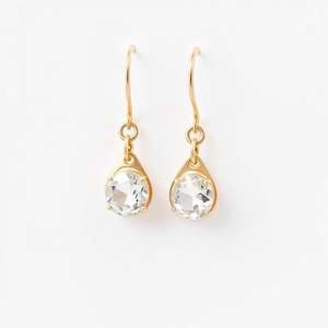 Top qualité femmes luxe mode solide 925 en argent Sterling concepteur plaqué or boucles d'oreilles en pierres précieuses - Product Image 3