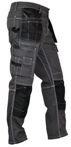 Pantalons de sécurité de chantier à haute visibilité personnalisés en gros OEM, pantalons en coton extensible pour le travail en extérieur - Product Image 3