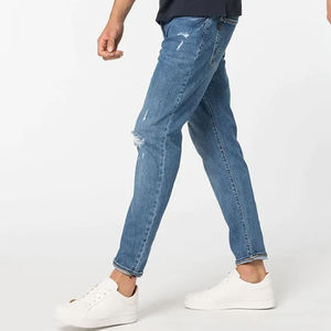 Pantalones de mezclilla de cintura alta ajustados de algodón de alta calidad para mujer, nuevo patrón estampado, logotipo de pierna recta media de talla grande - Product Image 4