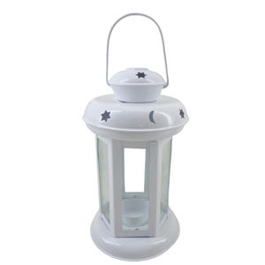 Juego decorativo de artesanías de 2 farolillos de hierro, portavelas de Metal con textura verde, uso para Navidad y decoración del hogar - Product Image 4