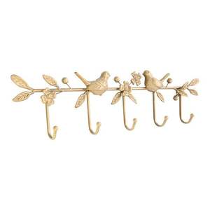 Hot Selling White Soft <b>Wall</b> <b>Hook</b> Rack 5 Brushed Gold <b>Hooks</b> Elegant Entryway Storage Modern Coat Hanger Minimalist <b>Wall</b> Rack - Product Image 5