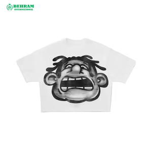 T-shirt décontracté unisexe à col rond large et manches courtes, surdimensionné, pour homme, 220 g/m², 100 % coton, respirant, écologique - Product Image 5