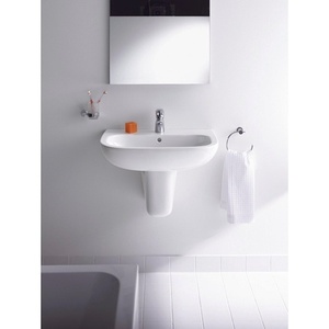 <b>For</b> Duravit D-Code Bathroom <b>Sink</b> 600x460mm White with Waste Outlet and 1 Tap Hole - Product Image 6