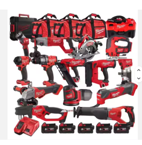 Juego de herramientas: Amoladora, llave, taladro, sierra, llave dinamométrica, kit de herramientas eléctricas inalámbricas combinadas de 18 en 1, de alta resistencia, en bolsa, original - Product Image 2