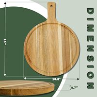 Planche à découper en bois d'acacia - Écologique, antibactérienne, passe au lave-vaisselle, personnalisable, pour servir et couper le pain