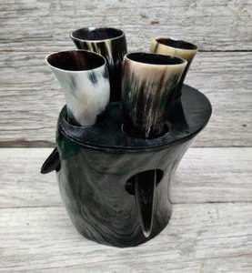 Traditional Norse <b>Viking</b> Drinking Horn Mug for Reenactment Authentic Handmade <b>Viking</b> Drinking Horn <b>Cup</b> for Beer at low cost - Product Image 3