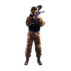 Durable and Breathable <b>Paintball</b> Pro Coverall Jumpsuit Training Team Club Woodland Camo <b>Paintball</b> Coverall - Product Image 6