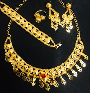 2024 Vintage italien inspiré mode 24K plaqué or cuivre collier boucle d'oreille ensemble cadeau direct des états-unis à la France Comores Mayotte - Product Image 6