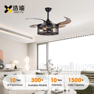 # 3135 Ventilador de Techo con Lámpara de Araña de 42 Pulgadas, Aspas Retráctiles, Control Remoto, 3 Bombillas E27, Abanicos de Techo - Product Image 1