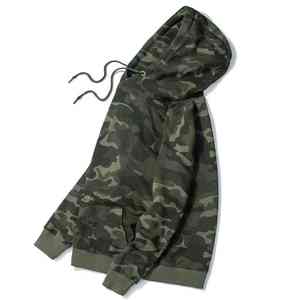 Personalizar logo Pullover Drawstring Street Wear Sudadera Camuflaje Sudadera con capucha para hombres - Product Image 5