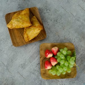 Plateau carré imbriqué en bois d'acacia massif, artisanal, de qualité supérieure, disponible au meilleur prix et au prix le plus bas - Product Image 2