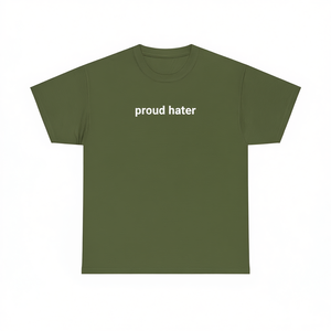 Maglietta 'Proud Hater' Unisex, Girocollo, Manica Corta, per Adulti, Promozionale, con Stampa Serigrafica - Product Image 2