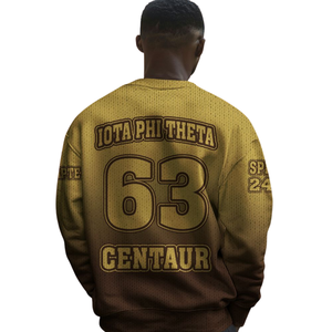 Iota Phi Theta 1963 acrylique pull Chenille grec lettre tricot pull fraternité vêtements hiver grec vêtements - Product Image 5