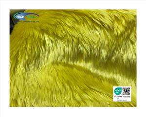 ผ้าขนยาวถักนิตติ้งอะคริลิก 100% ขนาด 30/35 มม. สีเหลืองอ่อน น้ำหนักปานกลาง สำหรับเสื้อโค้ท แจ็คเก็ต และเสื้อผ้า - Product Image 4