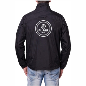 Men's <b>Lightweight</b> Windbreaker <b>Jacket</b> with Security Zipper Pockets and Adjustable Cuffs - Product Image 2