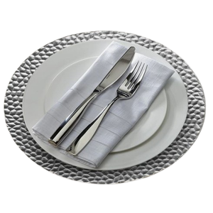 Assiette de service décorative argentée pour buffet, organisateur de bordure, service de table, traiteur - Product Image 2