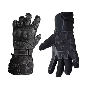 Guantes de carreras de motocross de dedo completo Diseño personalizable Logo Material de cuero Guantes de motocicleta de fibra de carbono - Product Image 3