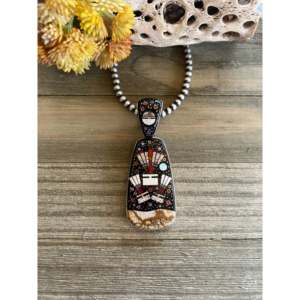 Pendentif galaxie double face Clayton Tom, multi-pierres et breloques fines en argent sterling - Product Image 1