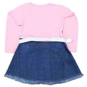 Girls Full Sleeves Frock - Light Pink - Product Image 4
