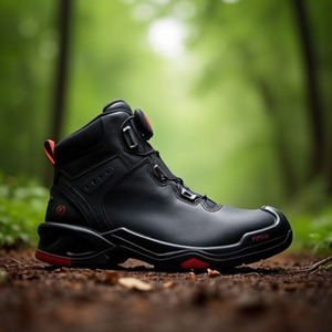 Zapatos de Seguridad Braxton, Botas de Seguridad de Cuero, Talla 45, Negro/Rojo, S3 SRC HRO EN20345 BAAK - Product Image 3