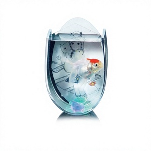 ตู้ปลาตั้งโต๊ะรุ่น DPP Modern 14WTK-G พร้อมไฟ LED และต้นไม้ประดิษฐ์สำหรับตกแต่ง - Product Image 2