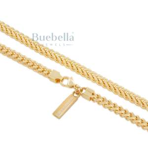 Venta caliente 5mm Moissanite Franco Chain 925 Plata 18K Chapado en oro Joyería fina para hombres - Product Image 3