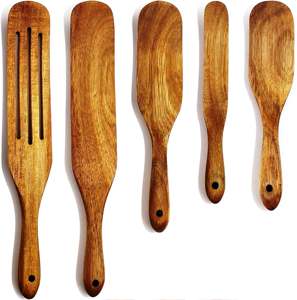 Cuillères en bois pour la cuisson Ustensiles de cuisine en bois SERVEUR À SALADE EN BOIS ENSEMBLE DE 2 KETCHENWAR UNIQUE FAIT À LA MAIN - Product Image 6