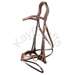 Bride équestre multifonctionnelle à mouvement en T avec serre-tête anatomique à traction latérale croisée - Product Image 2