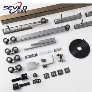 Liên kết mở mềm đóng cửa trượt hệ thống 3 + 1 mỏng hẹp trượt treo apposite mềm đóng khung con lăn - Product Image 3