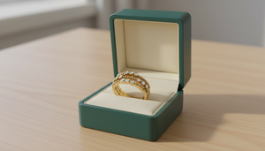 Anillo de Diamantes con Bisel de Oro de 14K y Detalle Milgrain – Anillo de Boda de Lujo de Inspiración Antigua - Product Image 6