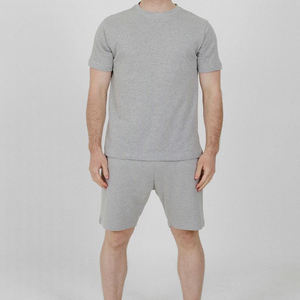 Ropa de calle de verano personalizada para hombre, chándal, camiseta, pantalones cortos, conjunto informal de algodón, conjuntos de pantalones cortos de dos piezas para hombre - Product Image 1