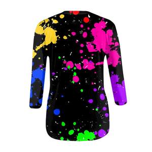 T-shirts en velours côtelé pour femmes, coupe ajustée, manches courtes, séchage rapide et respirant, écologiques, haute qualité, prix de gros - Product Image 6