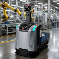 Chariot transpalette AGV laser 2T SLAM pour allées étroites -- Autonomie de 10h, échange de batterie en 3 min, précision de ±10 mm pour la logistique intelligente