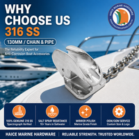 Acier inoxydable 316 Marine FAIRLEAD pour chaîne de guindeau et tuyau 130 mm, accessoires de quaiement et d'amarrage pour bateau, yacht, matériel de bateau