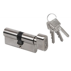 Cilindro de puerta LOB ARES WG54 45K/35 con Pomo, Níquel - Product Image 1