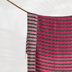 Pareo <b>Turkish</b> <b>Beach</b> <b>Towel</b> Magenta & Navy Stripe, 33x66 in - Product Image 2