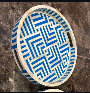 Plateau de service Standard avec incrustation de travail plateau d'incrustation d'os pour décoration cuisine maison avec la meilleure qualité - Product Image 1