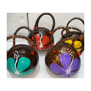 Nouveau design véritable coquille de noix de coco sac à main hawaïen peint à la main style unique prix compétitif fait à la main du Vietnam - Product Image 4
