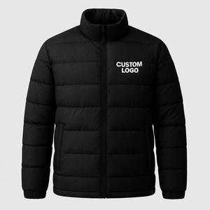 Chaqueta Acolchada con Capucha, Entallada, Unisex, con Logotipo Personalizado al por Mayor |   Chaqueta Cortavientos de Lona con Forro Grueso de Algodón - Product Image 1