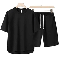 Bird Bloom International Conjunto de Ropa Urbana de Verano para Hombre, 100% Algodón Tejido, Transpirable, con Logotipo Frontal Personalizado Bordado, Diseño Sólido