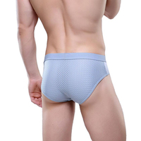 Calzoncillos y Bóxers de Algodón para Hombre, de Moda, Personalizados, de Cintura Baja, Transpirables, de Malla