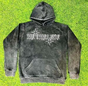 Pull-over surdimensionné pour hommes personnalisé délavé à l'acide Sweat à capuche lourd avec logo imprimé Streetwear Sweats à capuche pour hommes délavés à l'acide - Product Image 2