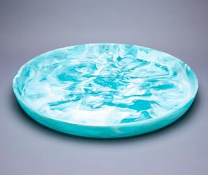 Colorful Marble <b>Texture</b> Resin Tray Elegant Smooth Serving Platter with Stylish Look for Soup Snacks Salads - Product Image 4