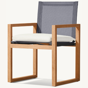 Chaise individuelle en teck, style moderne, pour extérieur, très résistante et anti-pourriture, en promotion. - Product Image 1