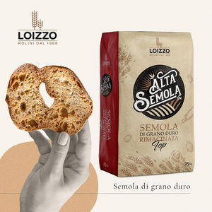 Semoule de blé dur retraite de qualité supérieure, fabriquée en Italie, idéale pour le pain et le pain Altamura, sac en papier de 25 kg - Product Image 2