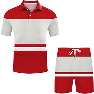 Vente en gros de vêtements 2 pièces en coton avec logo personnalisé pour hommes de grande taille - Product Image 4