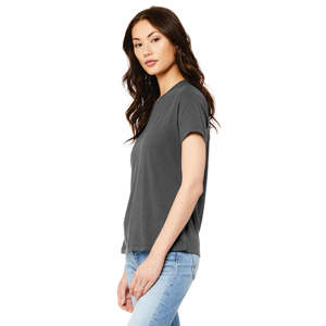 Airlume – T-Shirt à manches courtes pour femme en Jersey de coton peigné et à anneaux, simple, 100% oz, 4.2 - Product Image 2